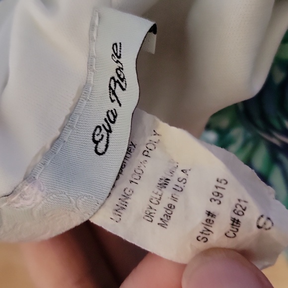 Blue and Green Patterned Midi Dress - Picture 7 of 7